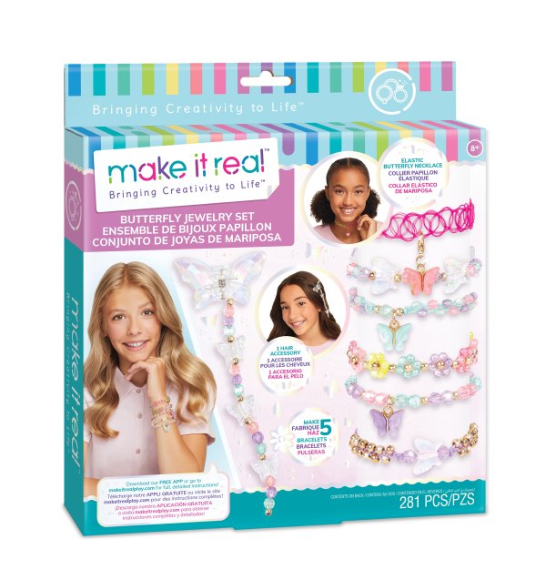 MAKE IT REAL Набор для изготовления украшений с бабочками MAKE IT REAL Набор для изготовления украшений с бабочками
