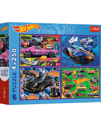 TREFL HOT WHEELS Комплект пазлов, 4x250 шт.