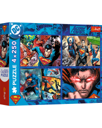 TREFL SUPERMAN Комплект пазлов, 4x250 шт.