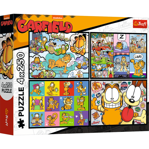 TREFL GARFIELD Комплект пазлов Гарфилд, 4x250 шт.