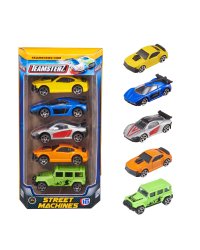 TEAMSTERZ Набор металлических машинок, 5 шт, 7,5cm