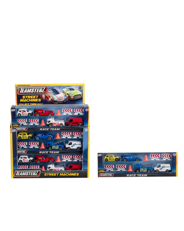 TEAMSTERZ Игровой набор с металлическими машинками "Гоночная команда"