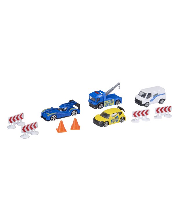 TEAMSTERZ Игровой набор с металлическими машинками "Гоночная команда"