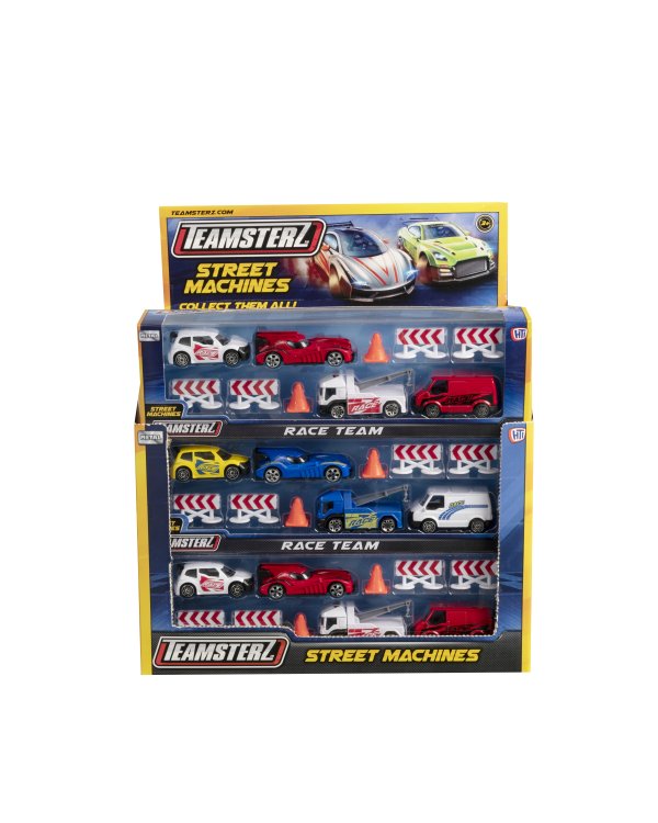 TEAMSTERZ Игровой набор с металлическими машинками "Гоночная команда"