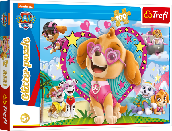 TREFL PAW PATROL Пазл с блестками Paw Patrol, 100 шт.