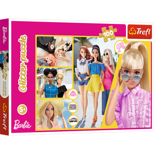 TREFL BARBIE Пазл с блестками, 100 шт. TREFL BARBIE Пазл с блестками, 100 шт.