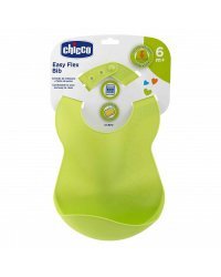 CHICCO Слюнявчик с карманом 6м+, нейтральный