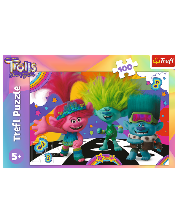 TREFL TROLLS Пазл Тролли 3, 100 шт.