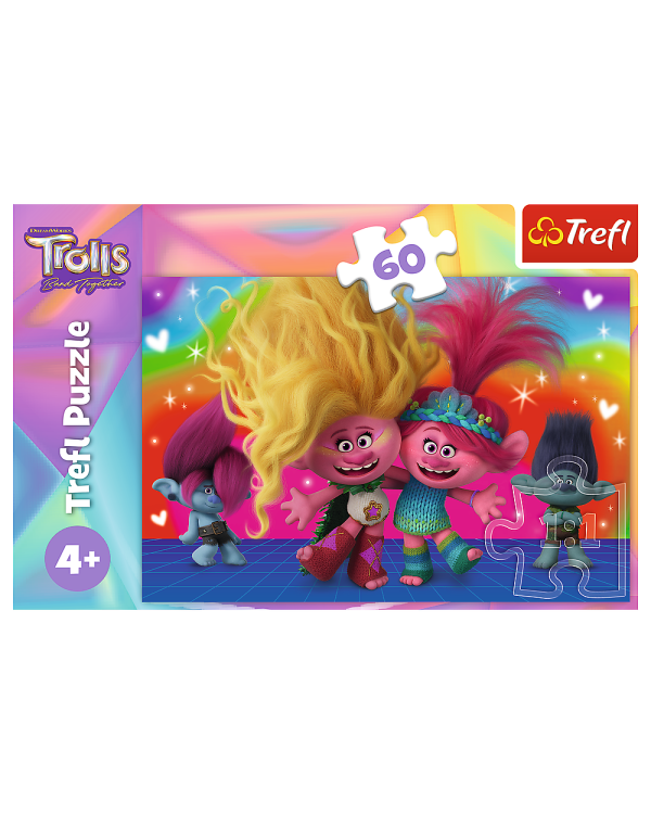 TREFL TROLLS Пазл Тролли 3, 60 шт.