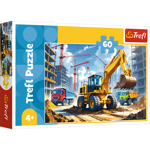 TREFL Пазл Экскаватор-погрузчик, 60 шт.