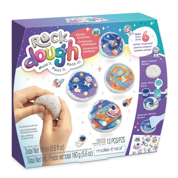 Обложка книги «MAKE IT REAL Rock Dough набор для лепки «Cosmic Clay»»