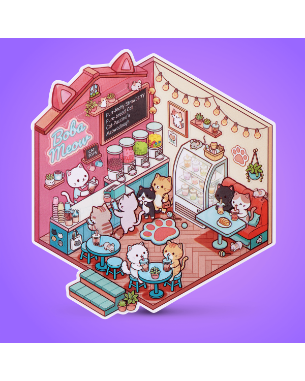 Дополнительное изображение книги «STICKER THERAPY Наклейки Kawaii Kitties, 80 шт»