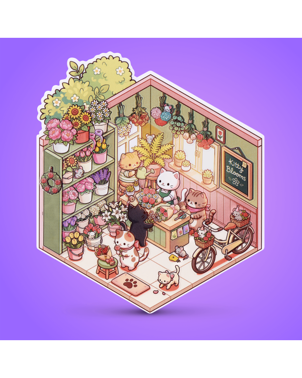 Дополнительное изображение книги «STICKER THERAPY Наклейки Kawaii Kitties, 80 шт»