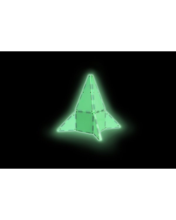 MAGNA-TILES Магнитный конструктор Magna Qubix светящийся в темноте, 16 деталей