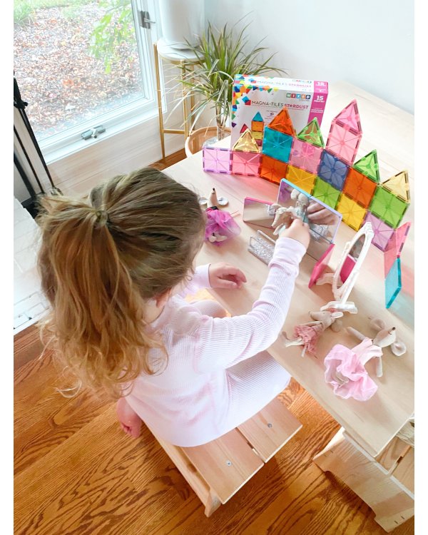 MAGNA-TILES Магнитный конструктор блестящий, 15 деталей
