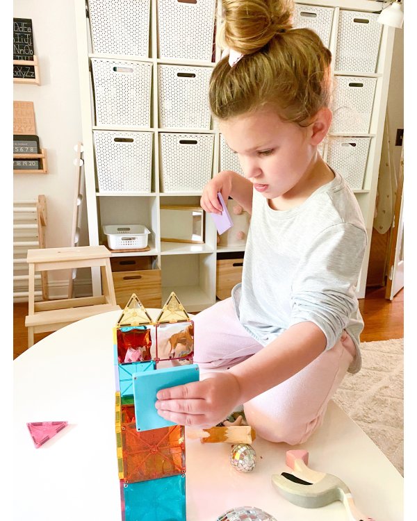 MAGNA-TILES Магнитный конструктор блестящий, 15 деталей