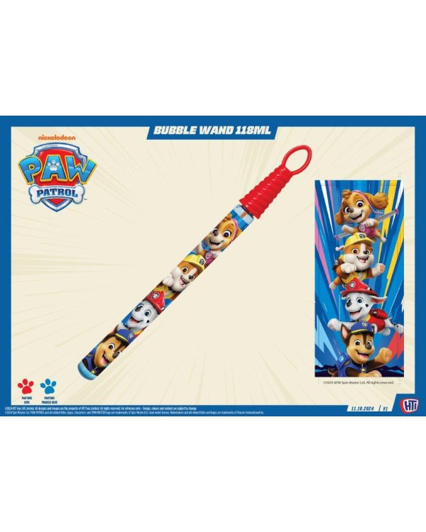 PAW PATROL Пузырьковая палочка, 35 см