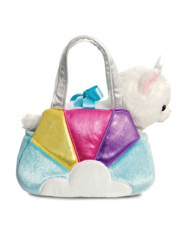 AURORA Fancy Pals Плюш - Кошка-принцесса в голубой сумке, 20 см