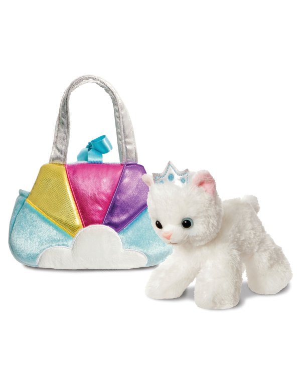 AURORA Fancy Pals Плюш - Кошка-принцесса в голубой сумке, 20 см