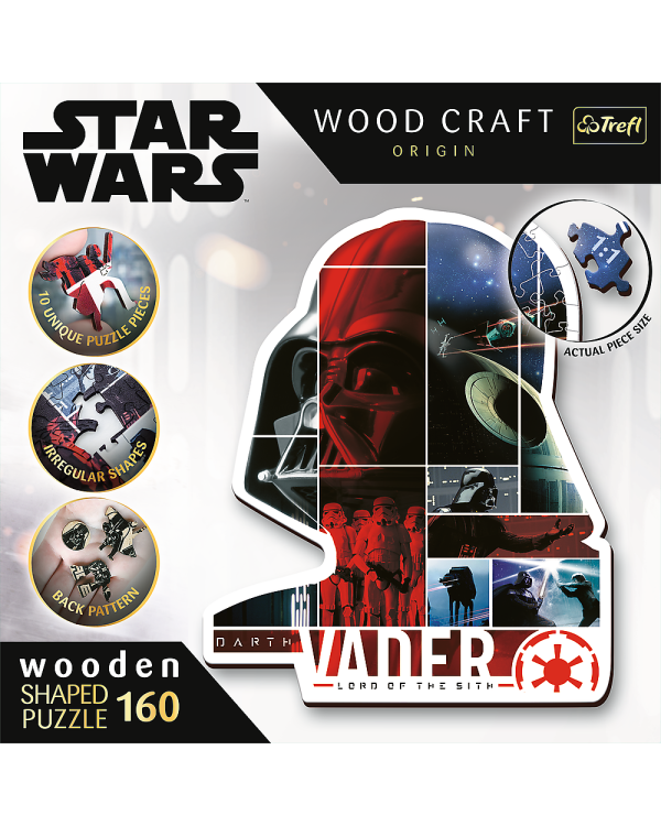 TREFL STAR WARS Пазл из дерева Дарт Вейдер 160 шт.