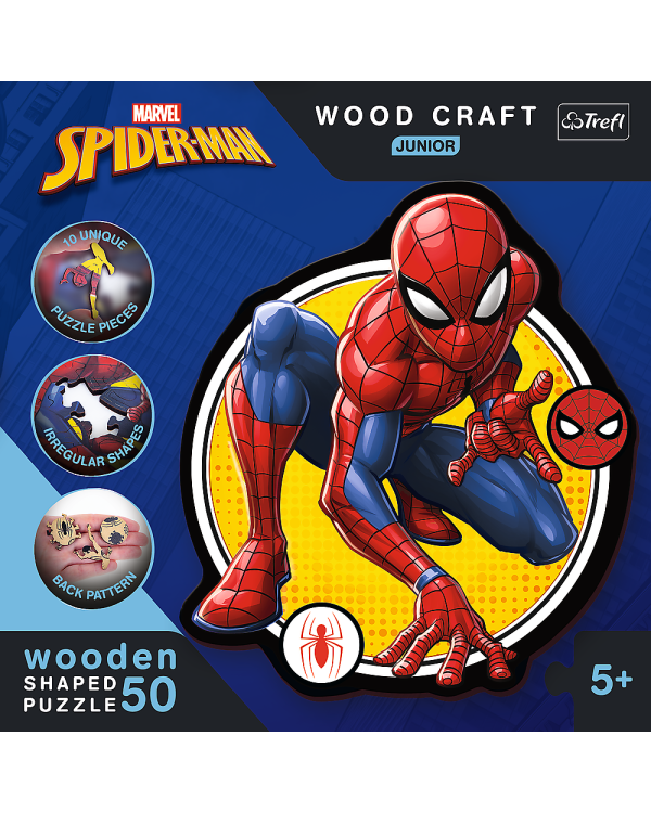 TREFL SPIDERMAN Пазл из дерева Человек-паук 50 шт.