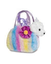 AURORA Fancy Pals Плюш - Собака в фиолетовой сумке, 20 см