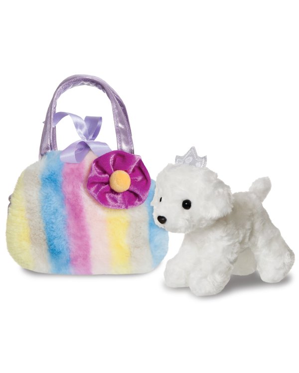 AURORA Fancy Pals Плюш - Собака в фиолетовой сумке, 20 см