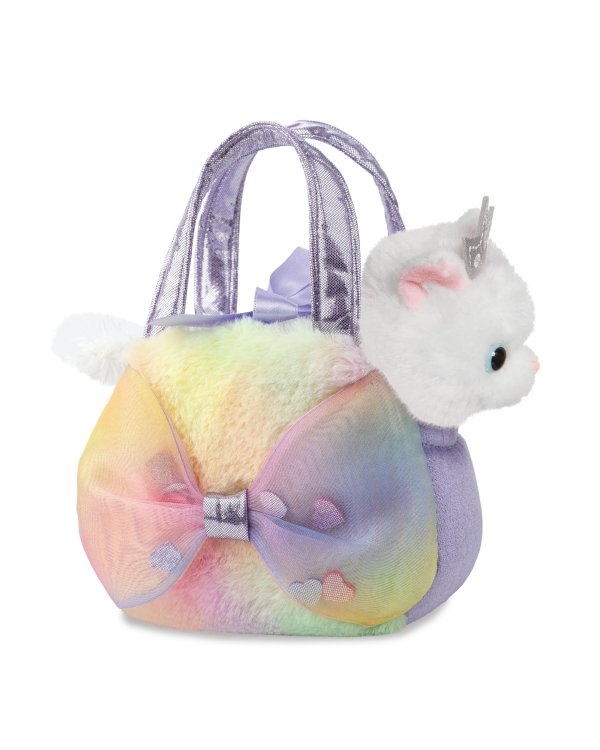 AURORA Fancy Pals мягкая игрушка кот в сумке, 20 см