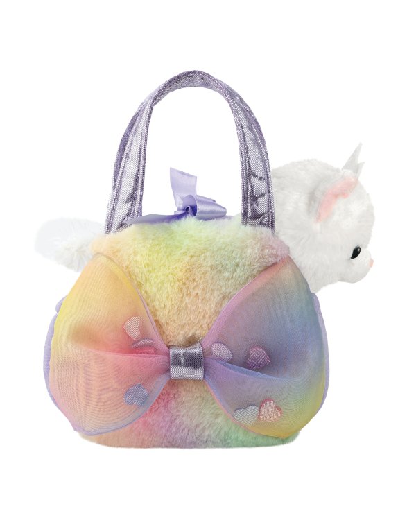 AURORA Fancy Pals мягкая игрушка кот в сумке, 20 см