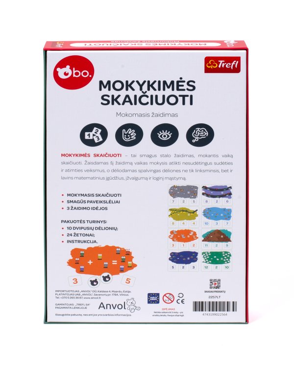 bo. Развивающая настольная игра "Учимся cчитать" (на литовском языке)