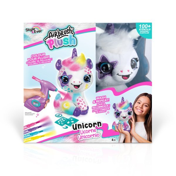 Обложка книги «AIRBRUSH PLUSH игровой набор мягкая игрушка с аэрографом Единорог, 25 см»