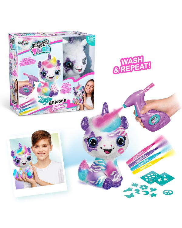 Дополнительное изображение книги «AIRBRUSH PLUSH игровой набор мягкая игрушка с аэрографом Единорог, 25 см»