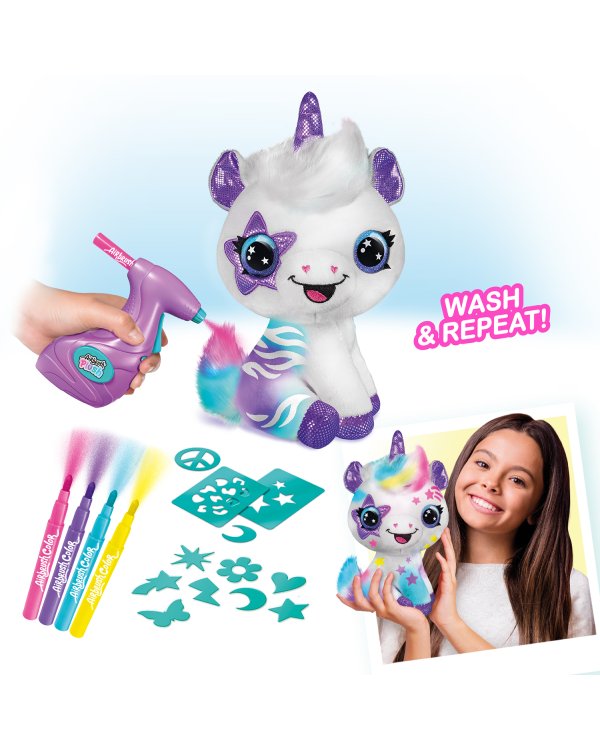 Дополнительное изображение книги «AIRBRUSH PLUSH игровой набор мягкая игрушка с аэрографом Единорог, 25 см»