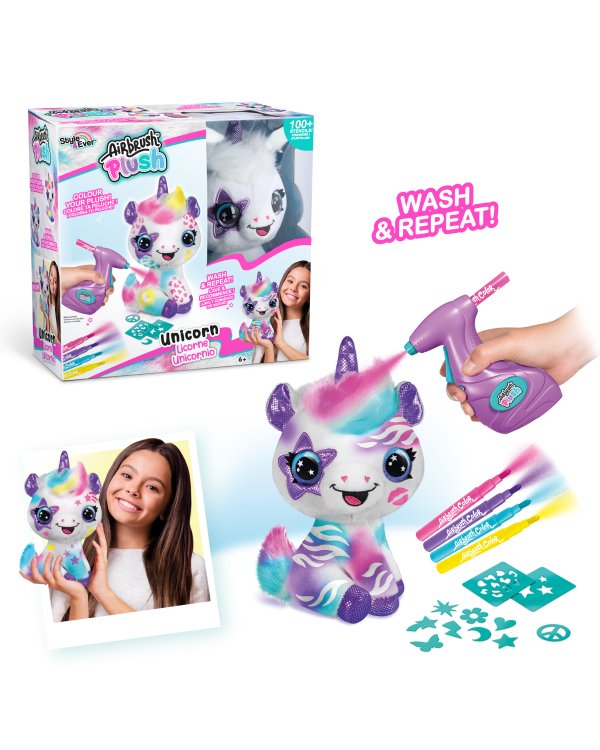 Дополнительное изображение книги «AIRBRUSH PLUSH игровой набор мягкая игрушка с аэрографом Единорог, 25 см»