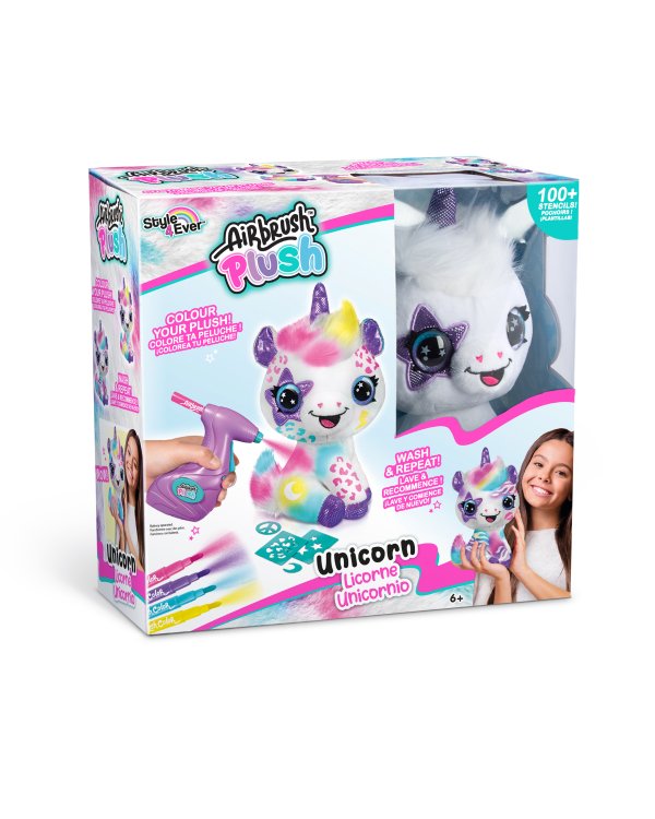 Дополнительное изображение книги «AIRBRUSH PLUSH игровой набор мягкая игрушка с аэрографом Единорог, 25 см»