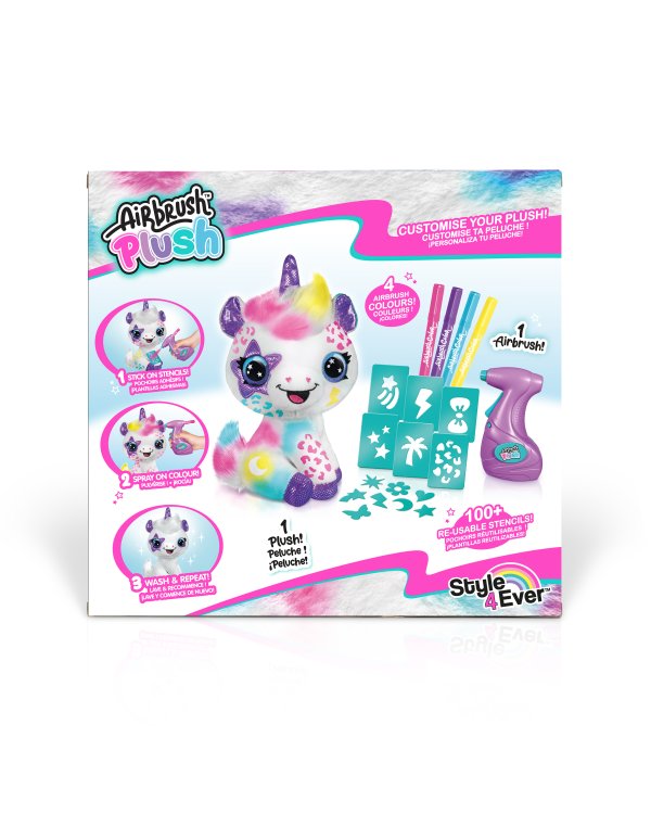 Дополнительное изображение книги «AIRBRUSH PLUSH игровой набор мягкая игрушка с аэрографом Единорог, 25 см»