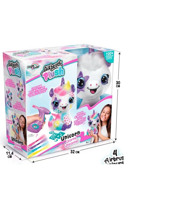 Дополнительное изображение книги «AIRBRUSH PLUSH игровой набор мягкая игрушка с аэрографом Единорог, 25 см»