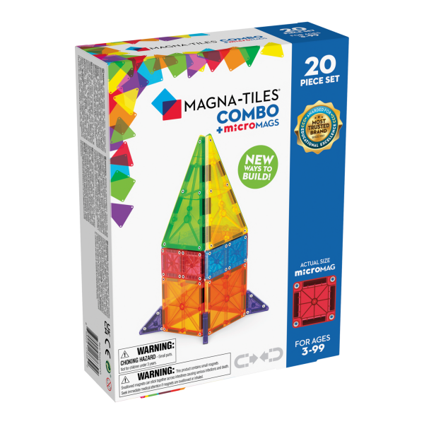 MAGNA-TILES Набор Микромагс Комбо, 20 деталей