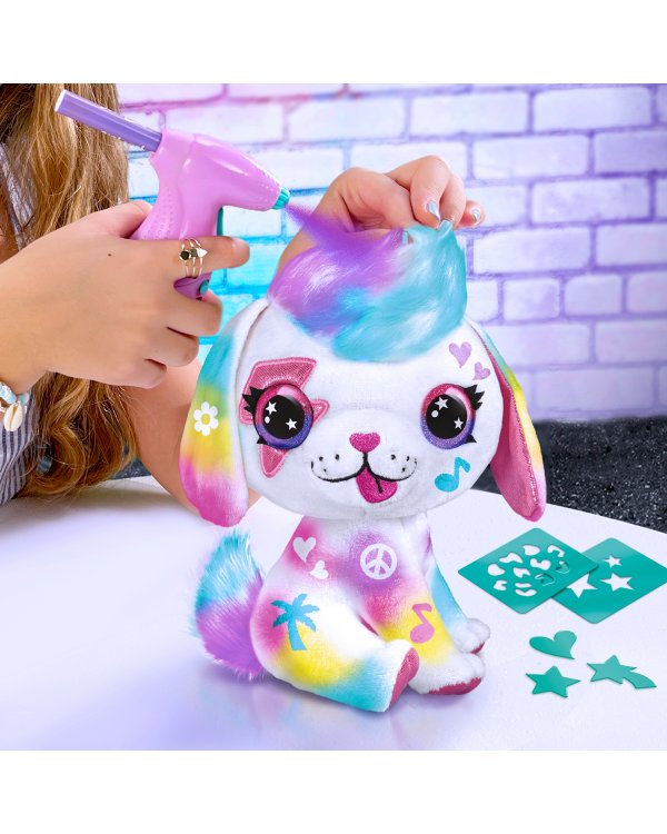 AIRBRUSH PLUSH игровой набор мягкая игрушка с аэрографом Щенок, 26 см