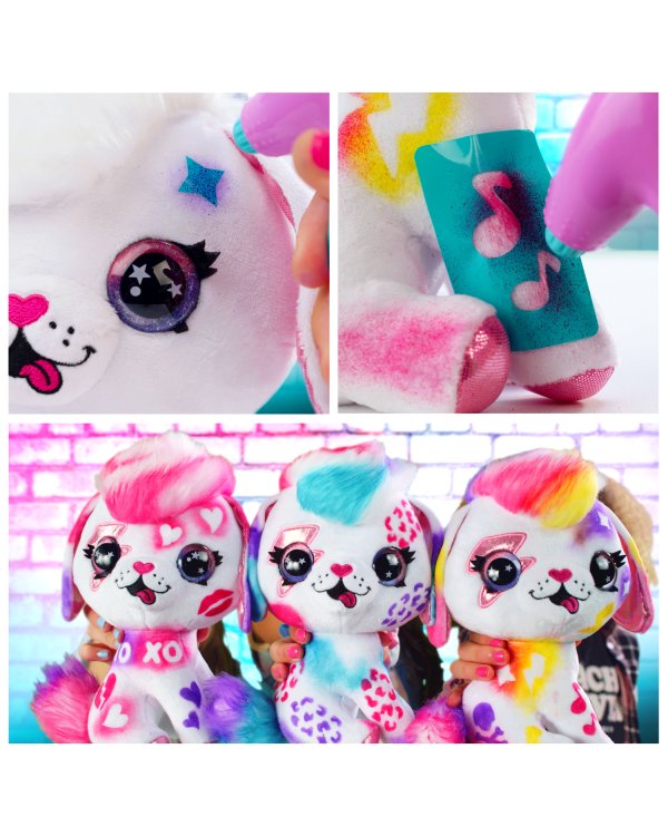 AIRBRUSH PLUSH игровой набор мягкая игрушка с аэрографом Щенок, 26 см