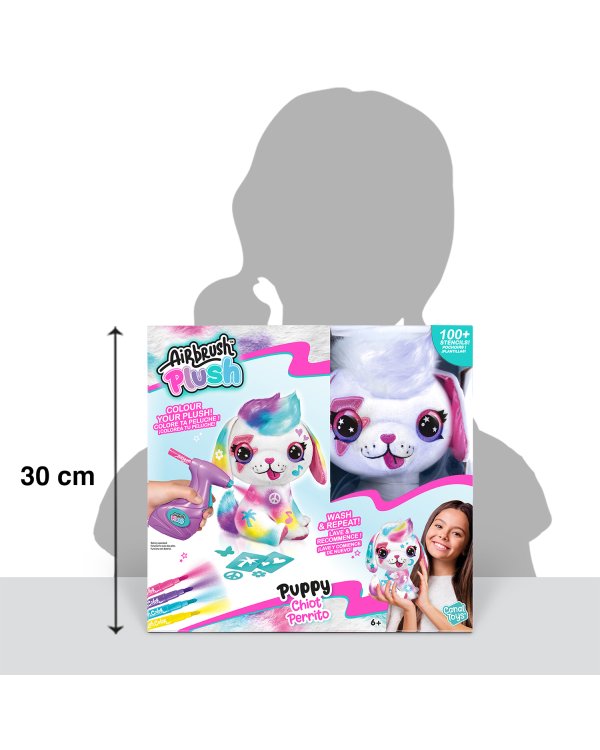 AIRBRUSH PLUSH игровой набор мягкая игрушка с аэрографом Щенок, 26 см