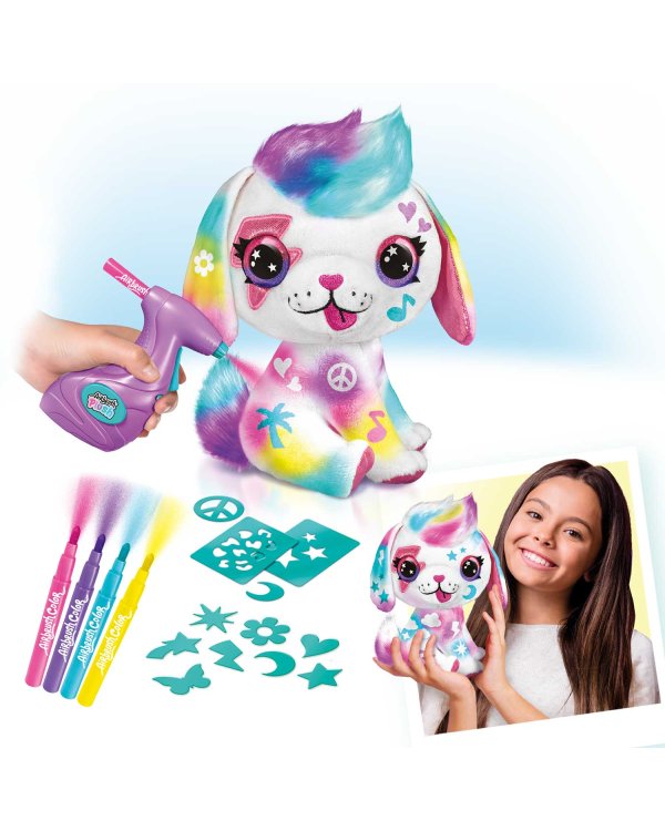 AIRBRUSH PLUSH игровой набор мягкая игрушка с аэрографом Щенок, 26 см