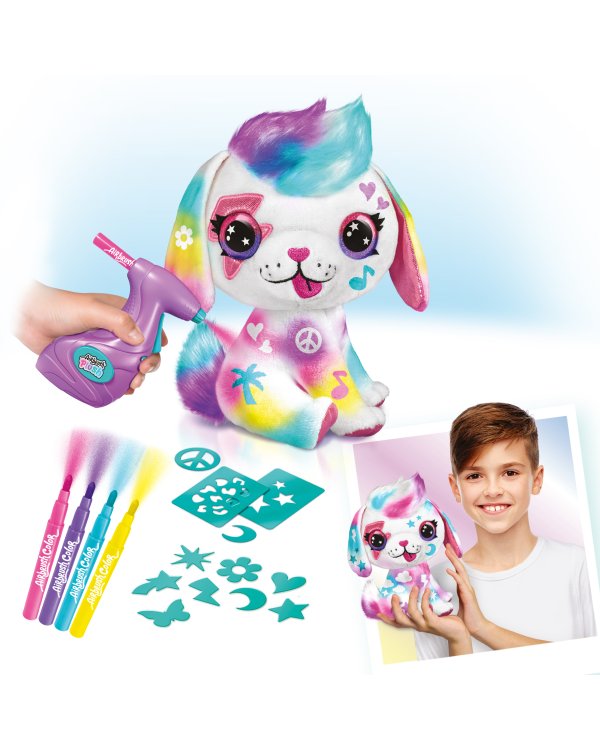 AIRBRUSH PLUSH игровой набор мягкая игрушка с аэрографом Щенок, 26 см