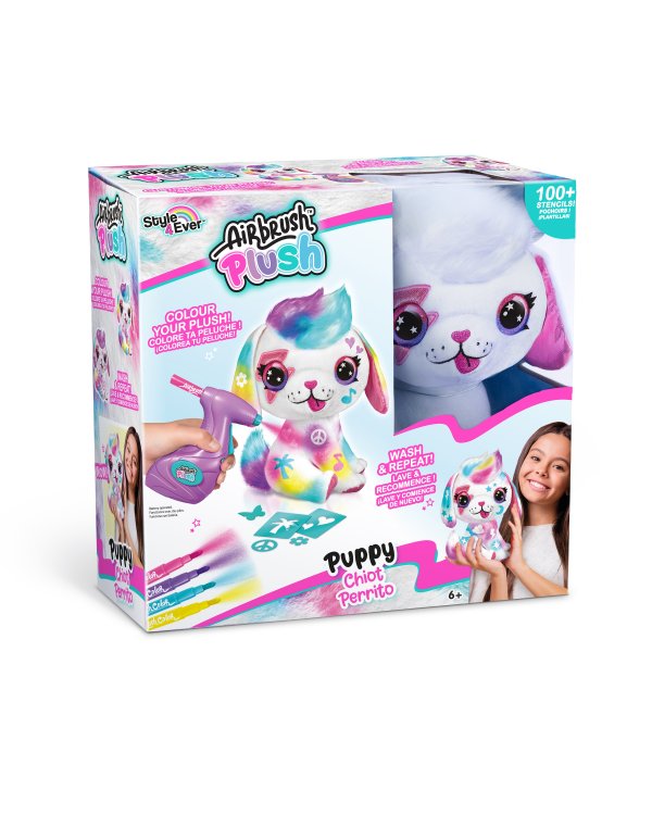 AIRBRUSH PLUSH игровой набор мягкая игрушка с аэрографом Щенок, 26 см