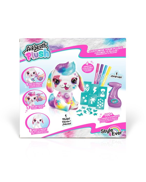 AIRBRUSH PLUSH игровой набор мягкая игрушка с аэрографом Щенок, 26 см