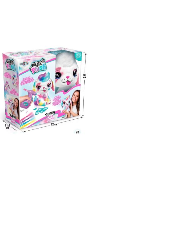 AIRBRUSH PLUSH игровой набор мягкая игрушка с аэрографом Щенок, 26 см