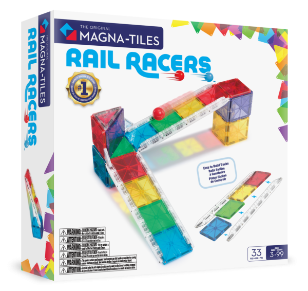 MAGNA-TILES магнитный конструктор Рельсовое ралли, 33 деталей