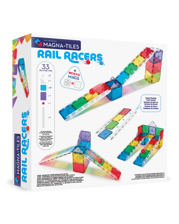 MAGNA-TILES магнитный конструктор Рельсовое ралли, 33 деталей