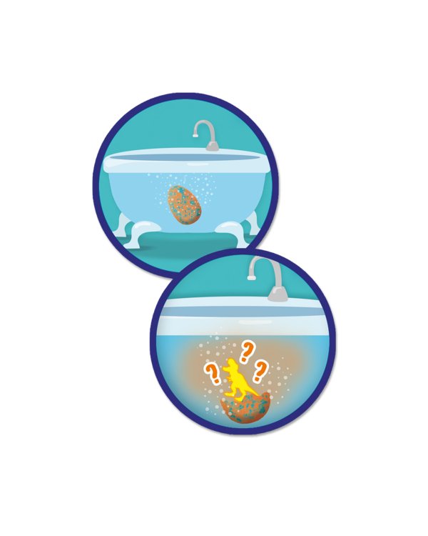 SES Бомбочка для ванной с сюрпризом "Динозаврик"