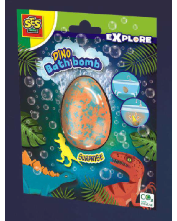 SES Бомбочка для ванной с сюрпризом "Динозаврик"